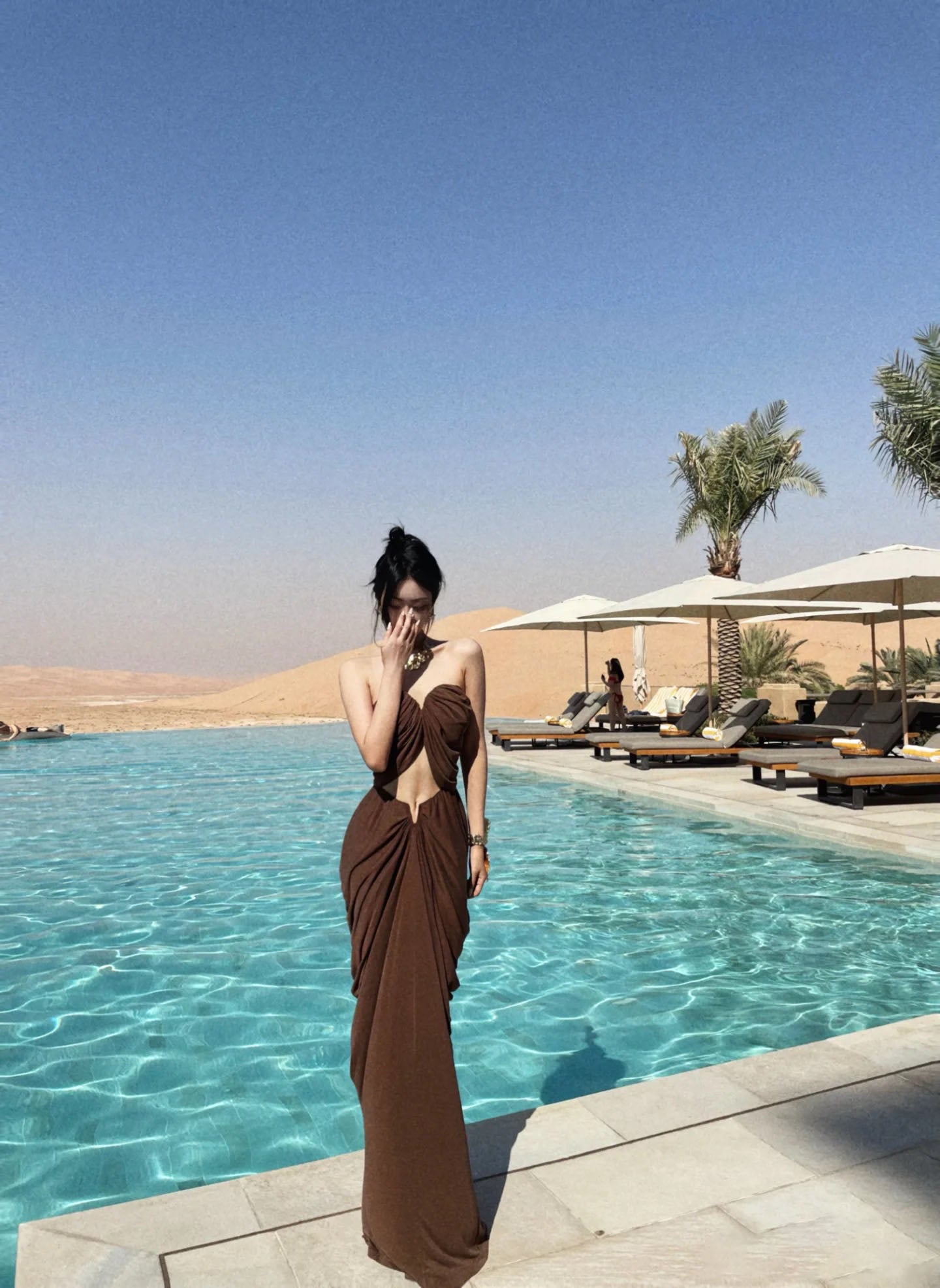 Vintage Strapless 2-Piece Set Evening Maxi Dresses Fashion Ruched Open Waist Sheath Long Dress AP3473