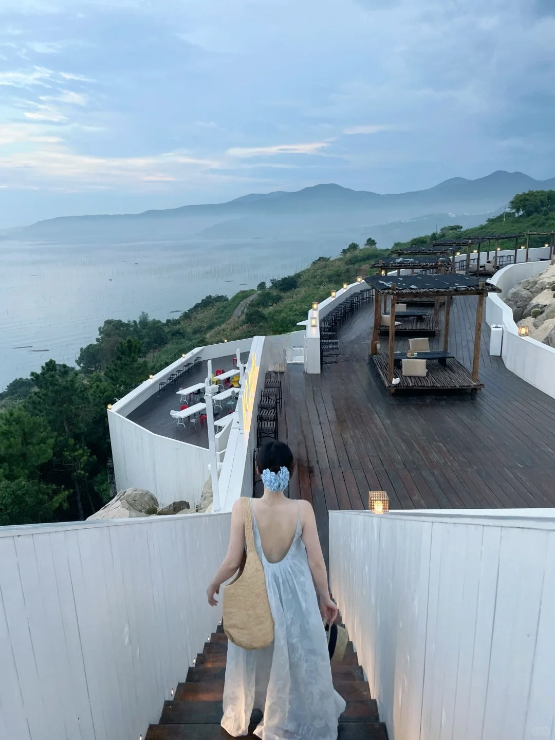 Trendy Spaghetti Strap A-Line Pale Blue Maxi Dress Simple Loose Fit Jacquard Backless Long Dress AP3490