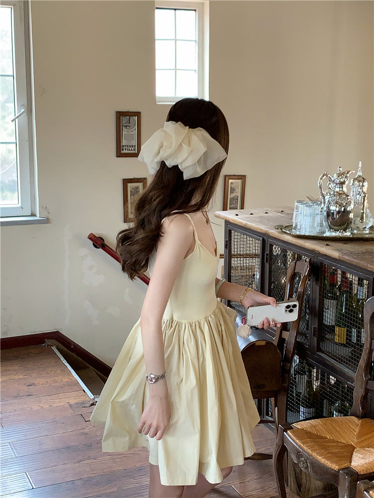 Luxurious Spaghetti Strap A-Line Mini Dress Cute Parties Outfit Everyday Wear Short Dress AP3525