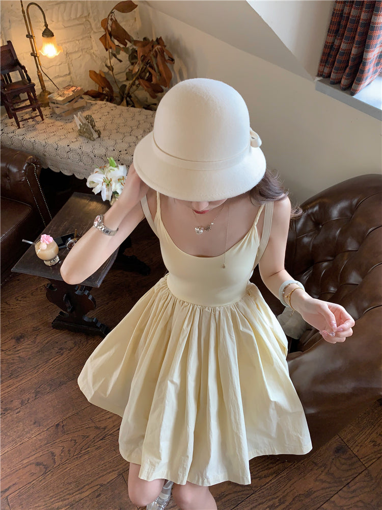 Luxurious Spaghetti Strap A-Line Mini Dress Cute Parties Outfit Everyday Wear Short Dress AP3525