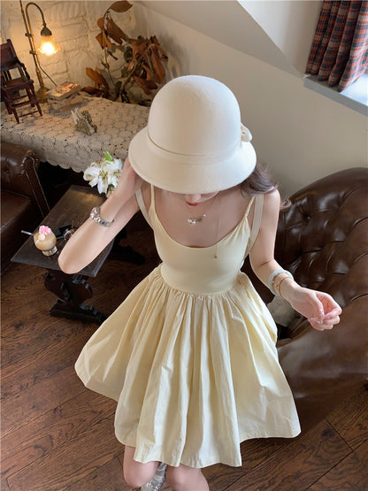 Luxurious Spaghetti Strap A-Line Mini Dress Cute Parties Outfit Everyday Wear Short Dress AP3525