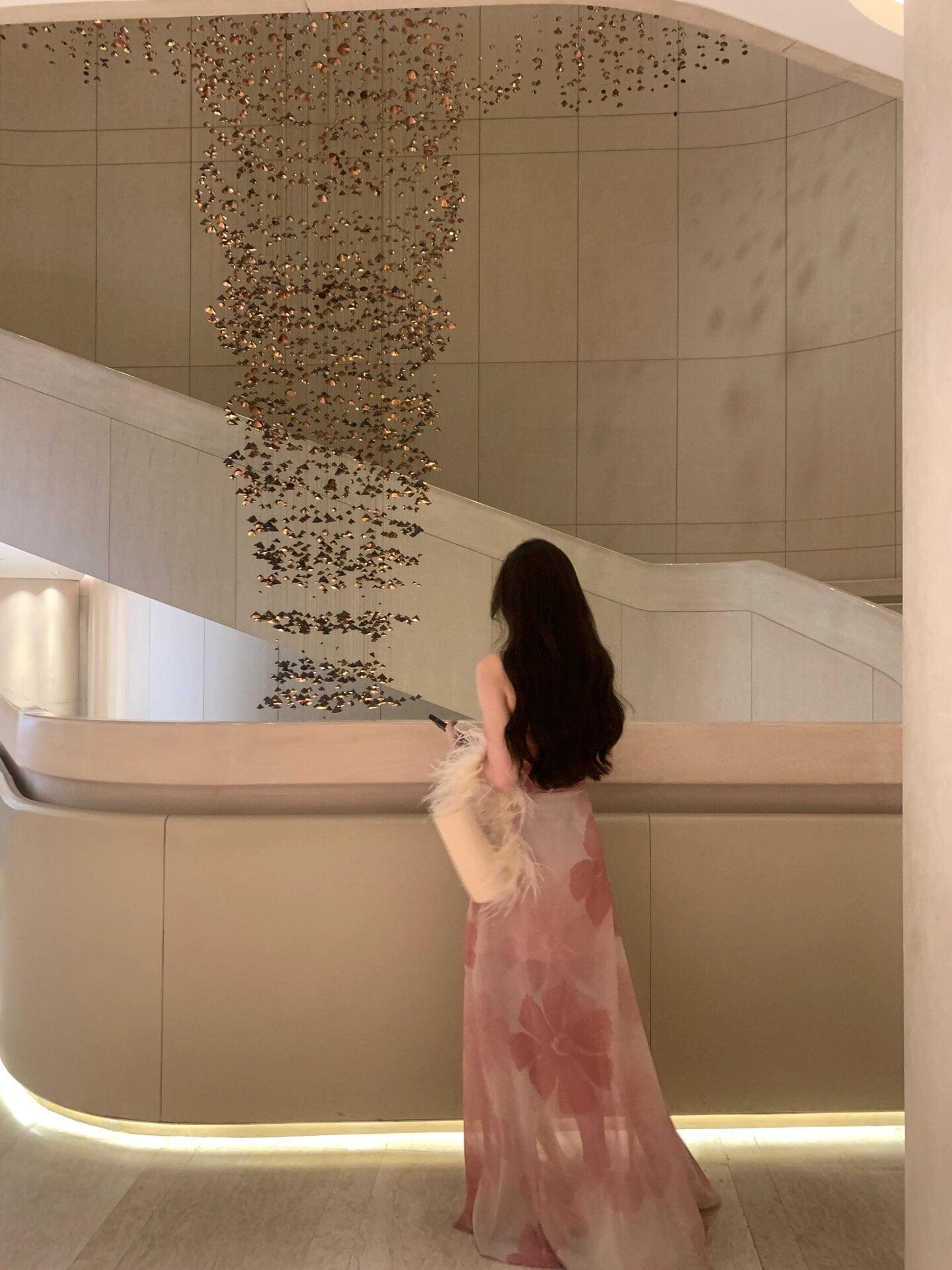 Enticing A-Line Floral Print Maxi Dress Hot Girls OOTD High-Slit Cinched-Waist Halter Long Dress AP3530