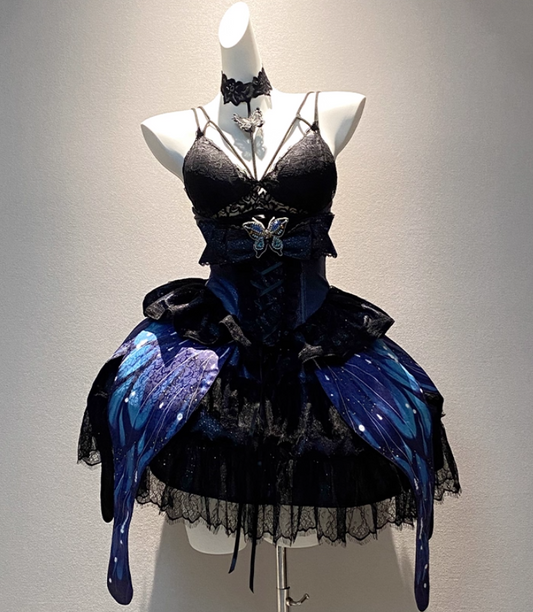 Luxury A-Line Spaghetti Straps Birthday Gowns Jacquard Sequins Lace Butterfly Tiered Homecoming Dress AP3611