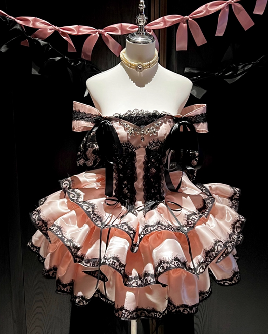 Elegant Off Shoulder A-Line Birthday Gowns Rhinestones Lace Ribbon Homecoming Dress AP3613