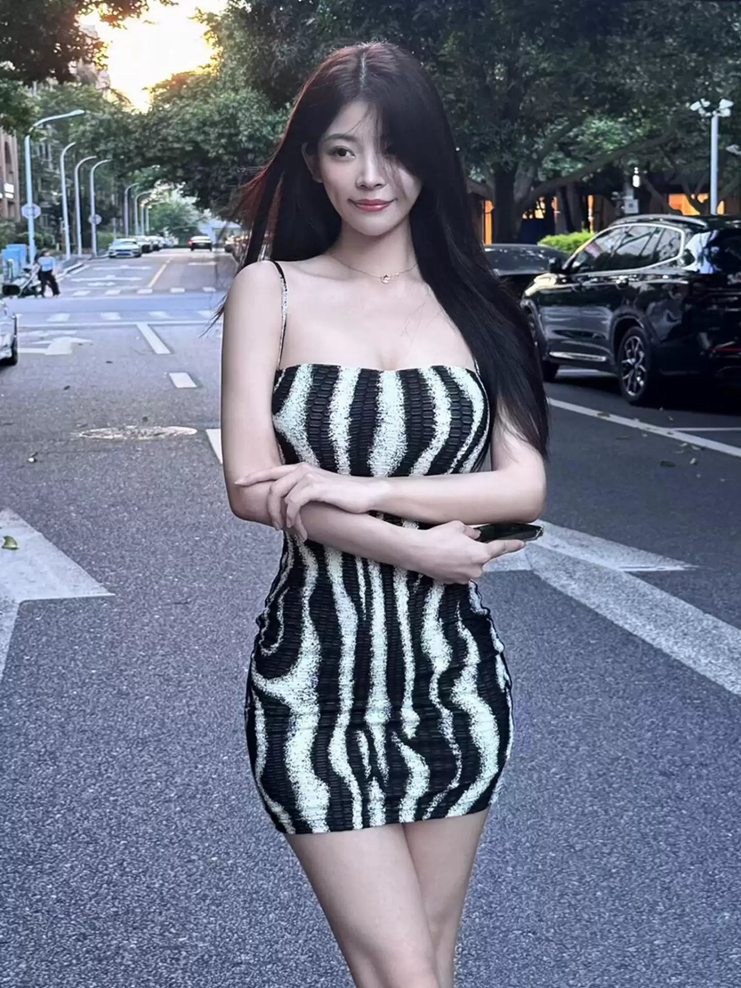 Stylish Bodycon Stripe Backless Mini Skirt Elegant Spaghetti Strap Parties Outfit Short Dress AP3641