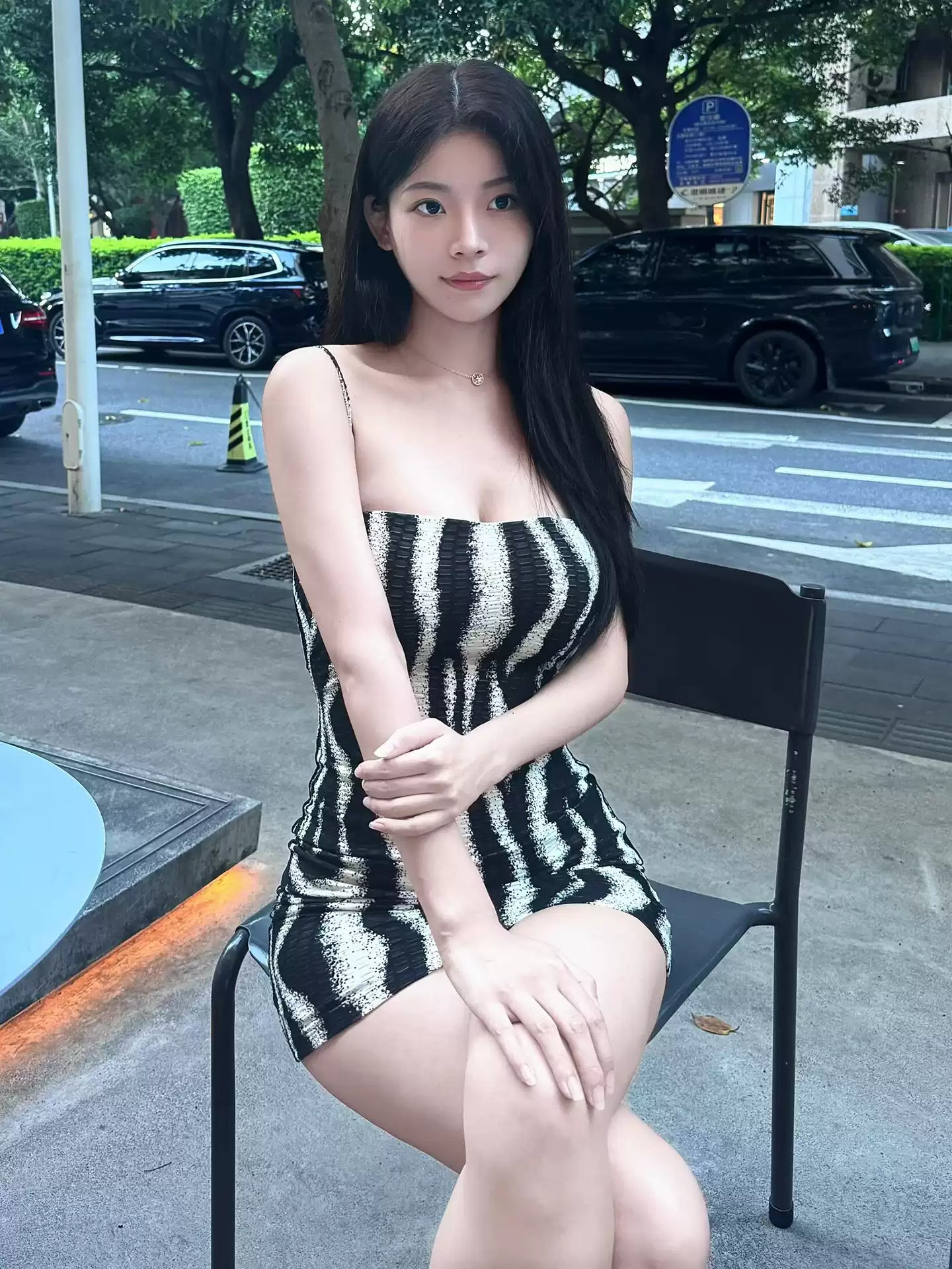 Stylish Bodycon Stripe Backless Mini Skirt Elegant Spaghetti Strap Parties Outfit Short Dress AP3641