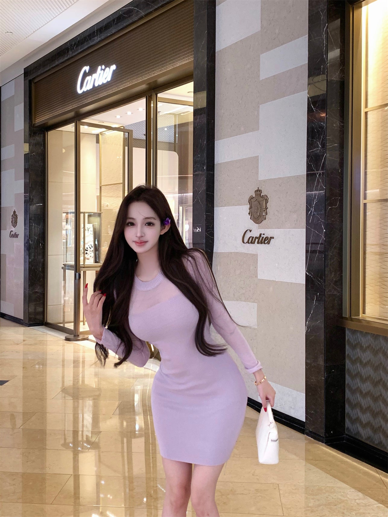 Trendy Bodycon Knitted Jewel Neck Mini Dress Sweet Long Sleeve Minimalism Short Dress AP3644