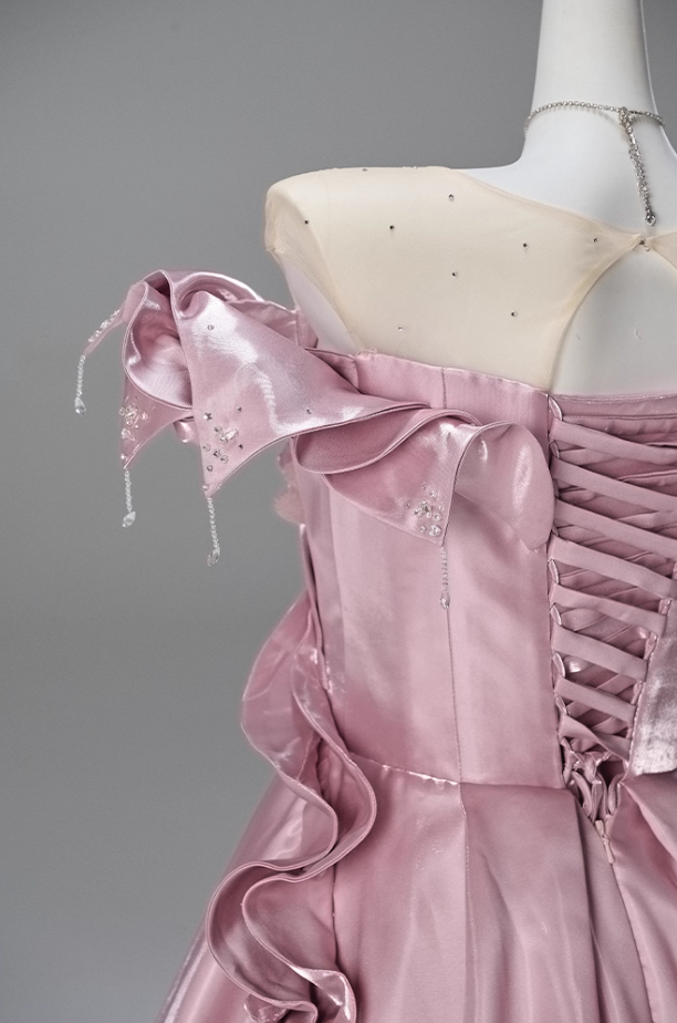 Bling A-Line Illusion Neck Sweet 16 Evening Gowns Beading Sequins Pearls Appliques Prom Dress AP3847