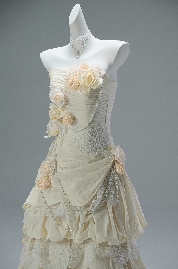 Glittering Strapless Mermaid Evening Gowns Refined Beading Handmade Flowers Lace Prom Dress AP3854