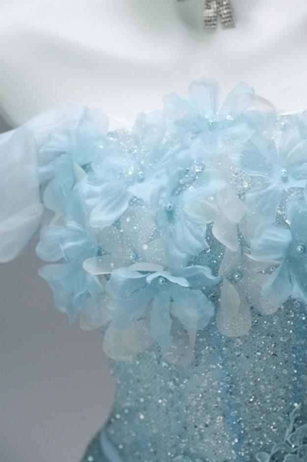 Maximalism A-Line Off-Shoulder Evening Gowns Ruffles Tulle Appliques Sequins Beads 3D Floral Prom Dress AP3858