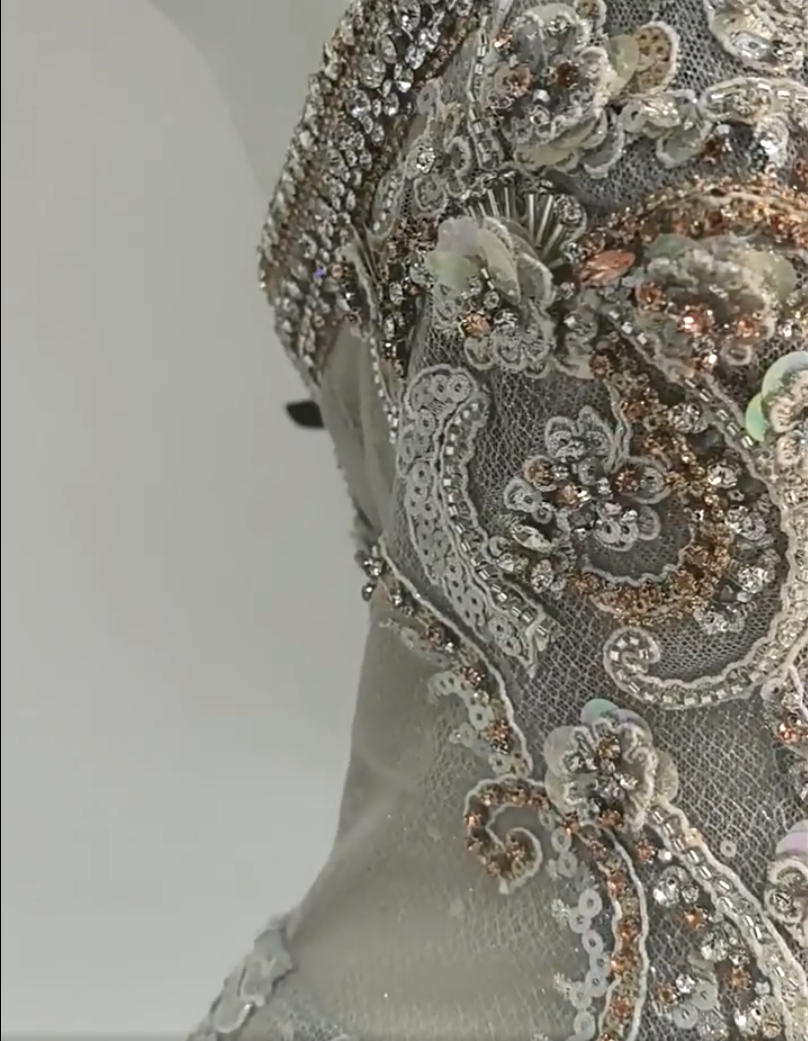 Fairy A-Line Strapless Sweet 16th Gowns Maximalism Sequins Beads Lace  Crystals Appliques Prom Dress AP3866