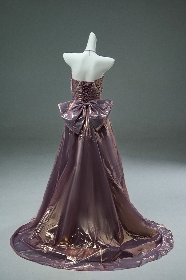 Artistic A-Line Strapless Sweet 16th Gowns Lustrous Beading Rhinestones Bow Prom Dress AP3892