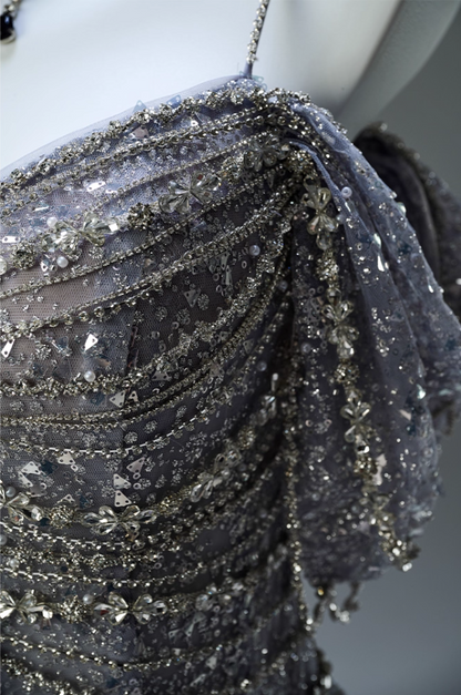 Charming Off-Shoulder A-Line Sweet 16th Gowns Exquisite Beading Crystals Sequins Tulle Prom Dress AP3905