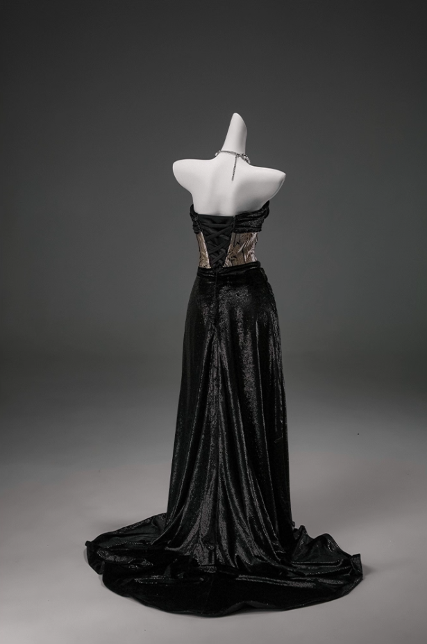 Playful Strapless Sheath Sweet 16th Dresses Bling Ruched Black 3D Bamboo Embroidery Prom Dress AP3909