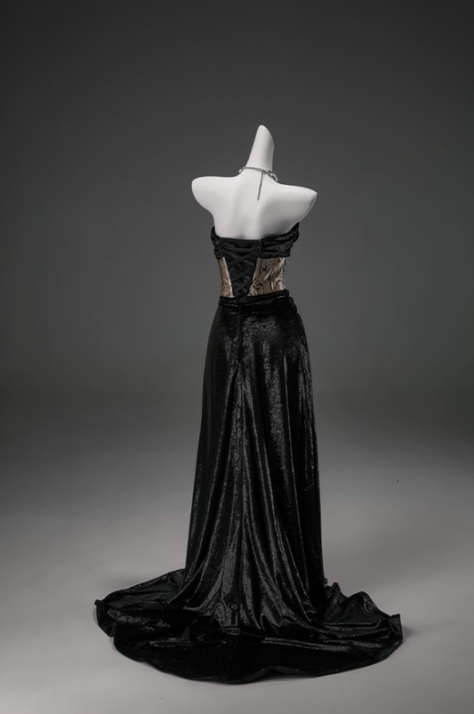 Playful Strapless Sheath Sweet 16th Dresses Bling Ruched Black 3D Bamboo Embroidery Prom Dress AP3909