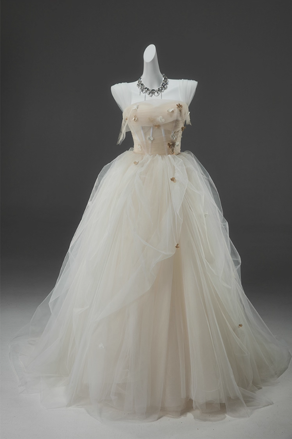 Fitted A-Line Spaghetti Strap Evening Dresses Adorable Appliques Beads Tulle Prom Dress AP3916