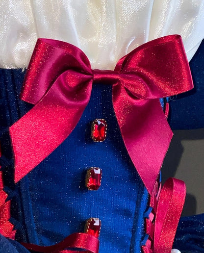 Y2K Style Off-Shoulder A-Line Birthday Gowns Playful Bow Crystals Pearls Homecoming Dress AP3933