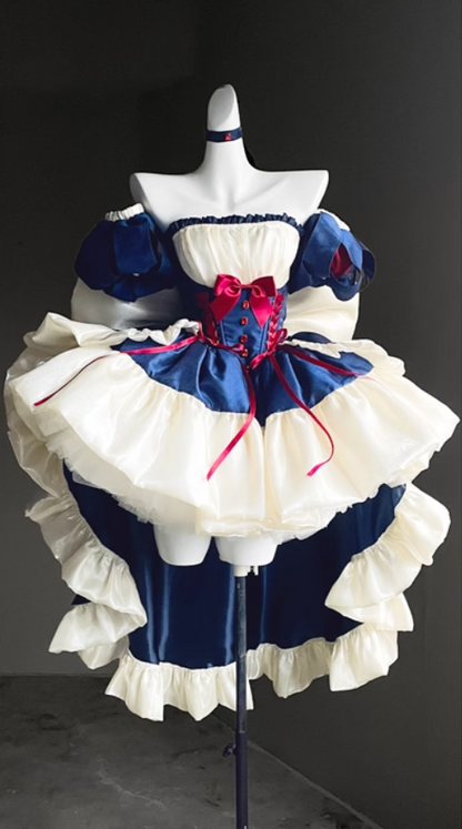 Y2K Style Off-Shoulder A-Line Birthday Gowns Playful Bow Crystals Pearls Homecoming Dress AP3933