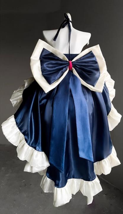 Y2K Style Off-Shoulder A-Line Birthday Gowns Playful Bow Crystals Pearls Homecoming Dress AP3933