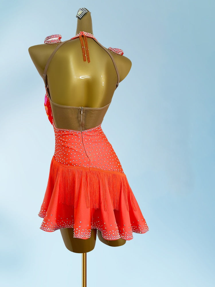 Refined A-Line Halter Neck Birthday Dresses Vibrant Ruffles Sequins Tassel Handmade Flowers Homecoming Dress AP3937