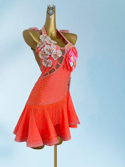 Refined A-Line Halter Neck Birthday Dresses Vibrant Ruffles Sequins Tassel Handmade Flowers Homecoming Dress AP3937