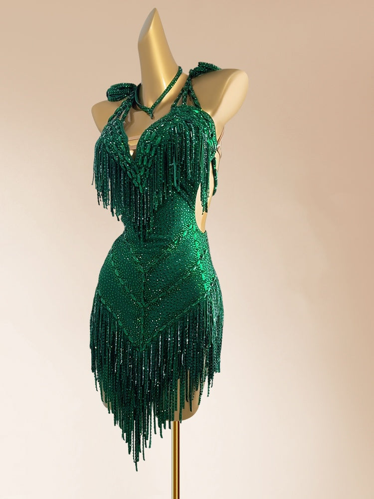 Amazing Sheath Halter Neck Backless Birthday Dresses Sparkly Sequins Tassel Crystals Homecoming Dress AP3942