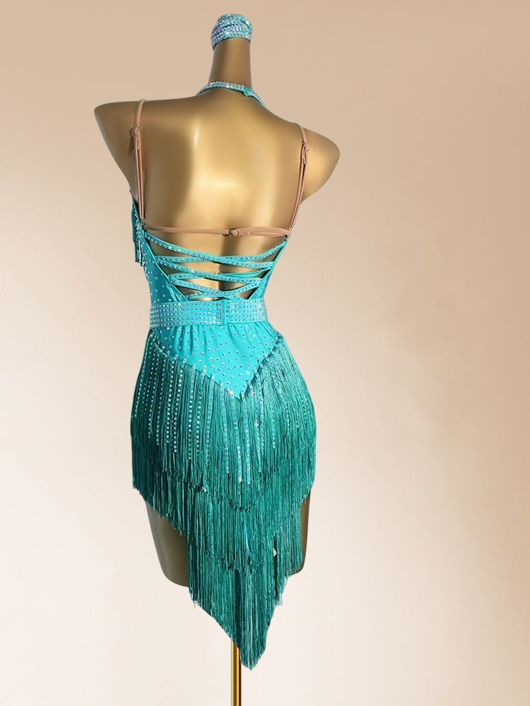 Appealing Spaghetti Straps Sheath Birthday Gowns Chic Beading Sequins Tassel Homecoming Dress AP3943