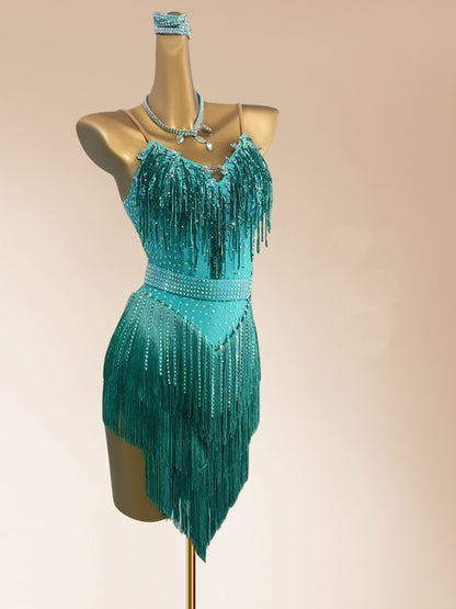 Appealing Spaghetti Straps Sheath Birthday Gowns Chic Beading Sequins Tassel Homecoming Dress AP3943