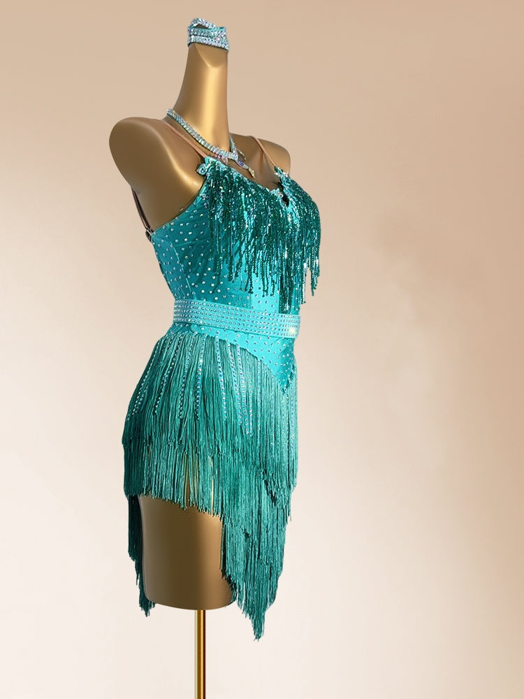 Appealing Spaghetti Straps Sheath Birthday Gowns Chic Beading Sequins Tassel Homecoming Dress AP3943