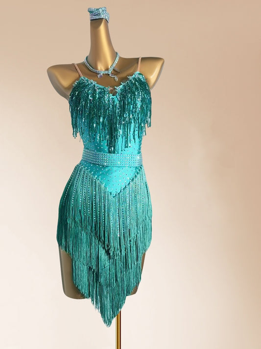 Appealing Spaghetti Straps Sheath Birthday Gowns Chic Beading Sequins Tassel Homecoming Dress AP3943