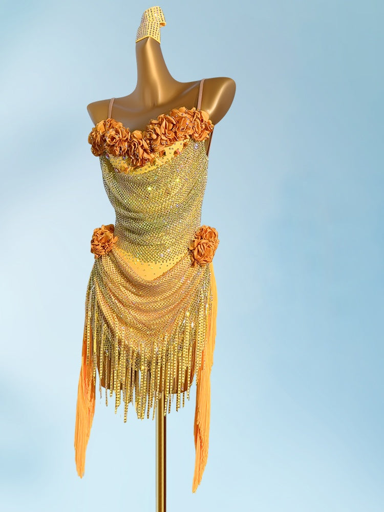 Enticing Spaghetti Straps Sheath Birthday Gowns Charming Rhinestones Sequins Tassel Handmade Flowers Homecoming Dress AP3946