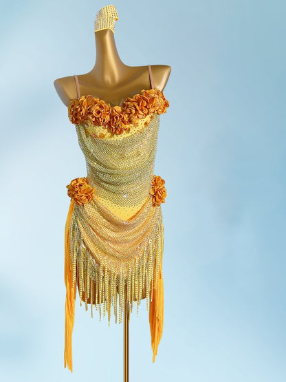 Enticing Spaghetti Straps Sheath Birthday Gowns Charming Rhinestones Sequins Tassel Handmade Flowers Homecoming Dress AP3946