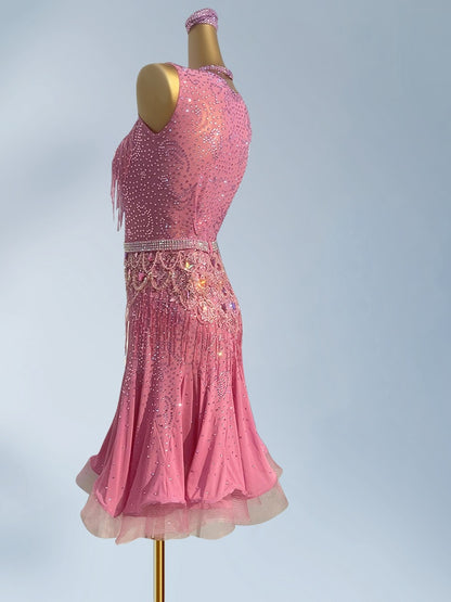 Romantic V-Neck A-Line Birthday Dresses Dopamine Style Sequins Beading Rhinestones Sequins Beading Rhinestones Homecoming Dress AP3947