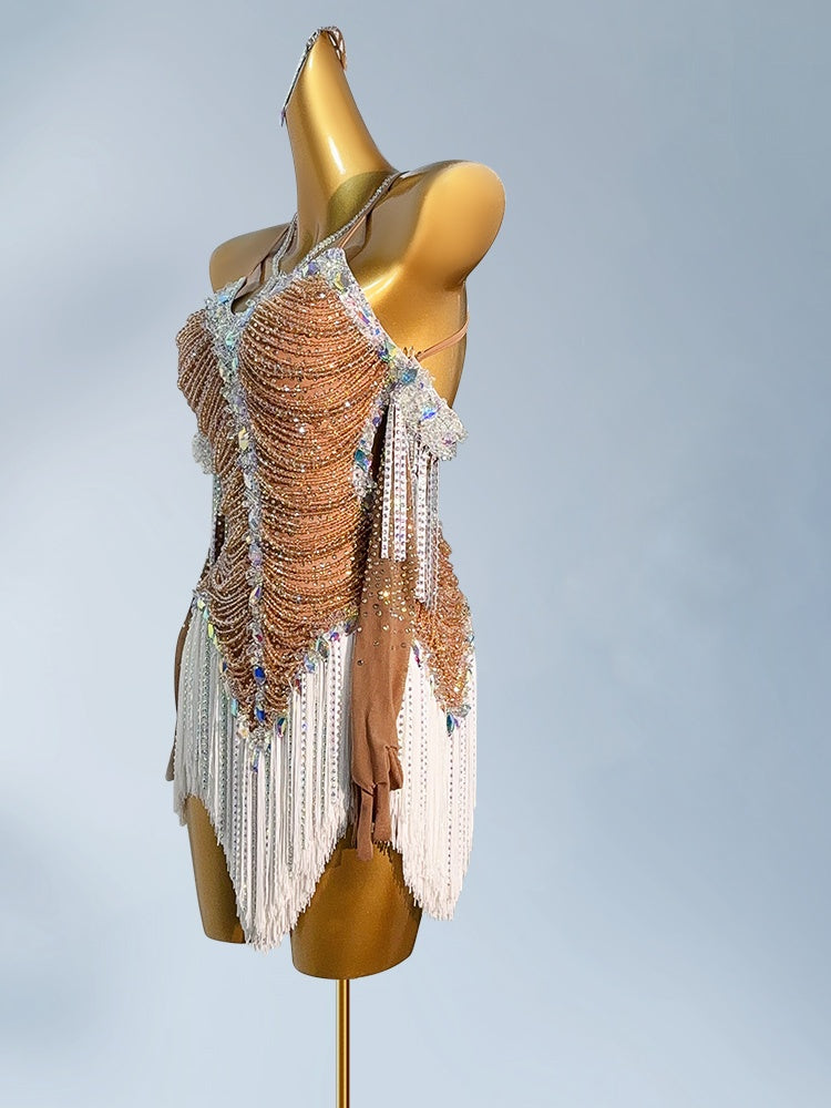 Chic Spaghetti Straps Sheath Birthday Gowns Elegant Beading Sequins Tassel Homecoming Dress AP3950