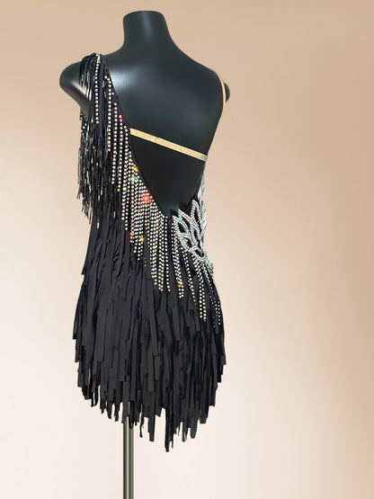 Luxury V-Neck Sheath Birthday Gowns Fashionable Sequins Tassel Beading Homecoming Dress AP3952