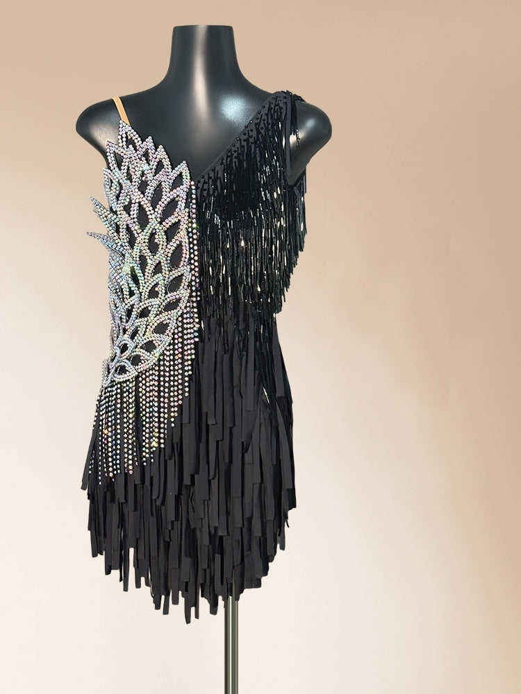 Luxury V-Neck Sheath Birthday Gowns Fashionable Sequins Tassel Beading Homecoming Dress AP3952