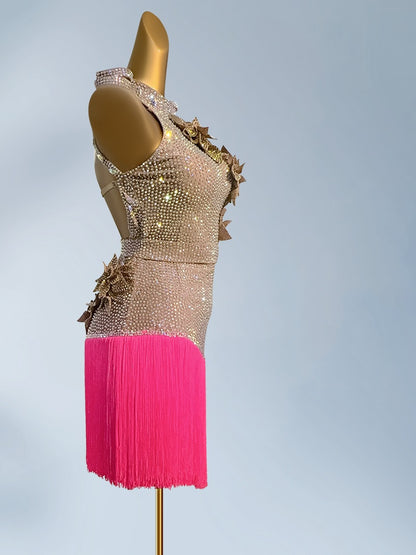 Classical Sheath Halter Neck Birthday Gowns Sweet Tassel Sequins Handmade Flowers Homecoming Dress AP3956