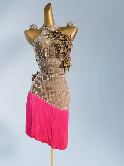 Classical Sheath Halter Neck Birthday Gowns Sweet Tassel Sequins Handmade Flowers Homecoming Dress AP3956