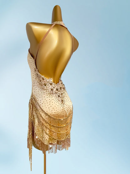 Sweet Sheath Halter Neck Backless Birthday Gowns Lovely Sequins Beading Tassel Cutout Homecoming Dress AP3958