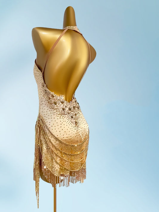 Sweet Sheath Halter Neck Backless Birthday Gowns Lovely Sequins Beading Tassel Cutout Homecoming Dress AP3958