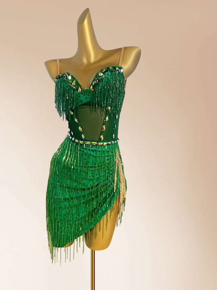 Dreamy Spaghetti Strap Sheath Birthday Gowns Glittering Sequins Crystals Tassel Backless Homecoming Dress AP3962