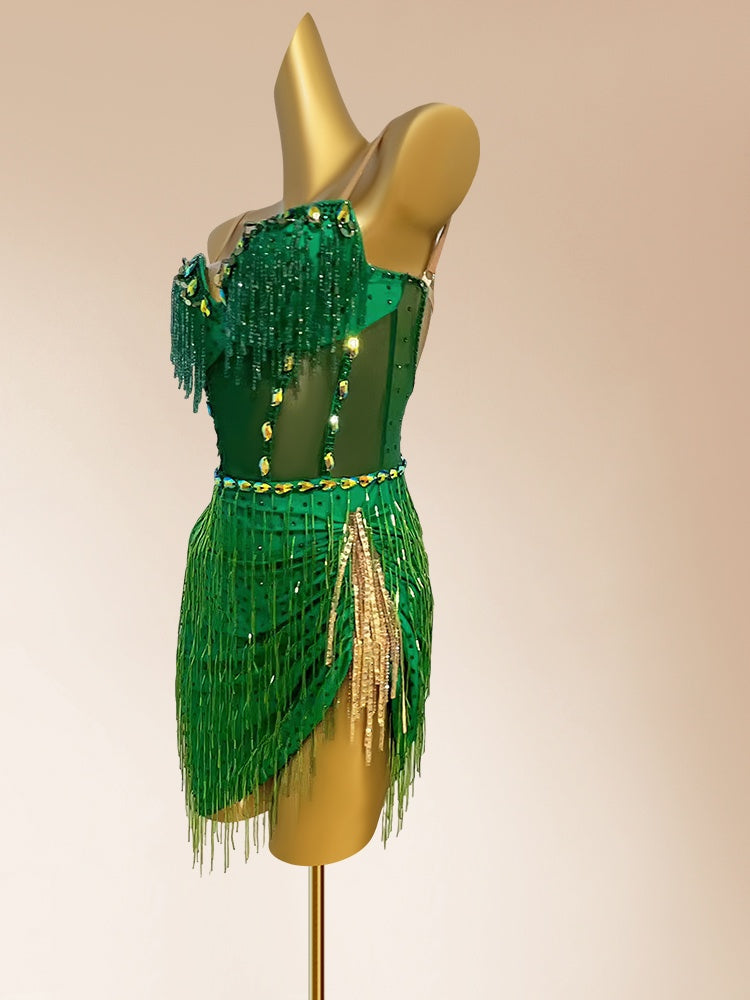 Dreamy Spaghetti Strap Sheath Birthday Gowns Glittering Sequins Crystals Tassel Backless Homecoming Dress AP3962