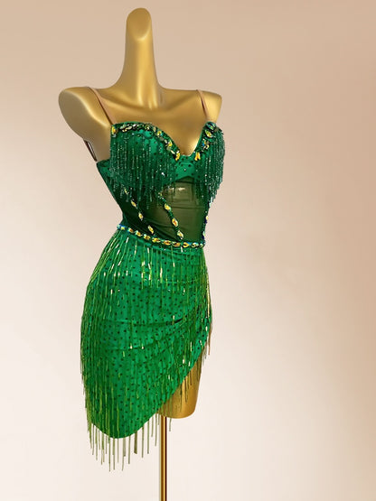 Dreamy Spaghetti Strap Sheath Birthday Gowns Glittering Sequins Crystals Tassel Backless Homecoming Dress AP3962