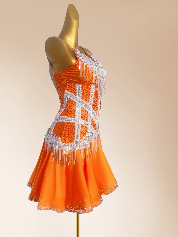 Sheen Spaghetti Strap A-Line Ruffles Birthday Gowns Lovely Beads Tassel Sequins Homecoming Dress AP3964