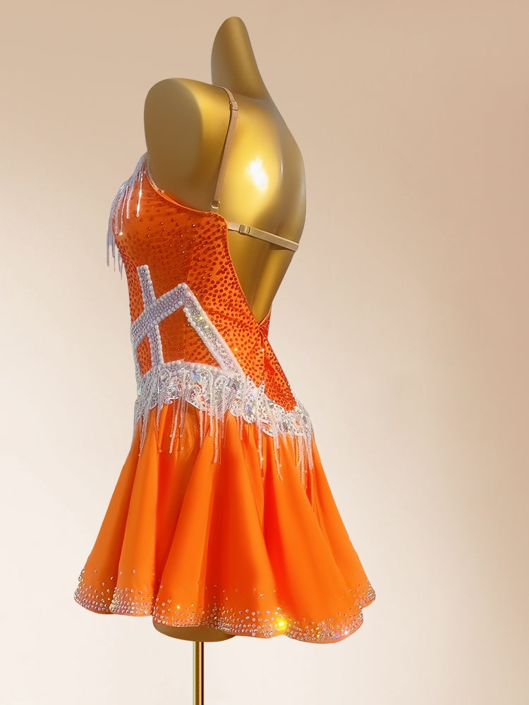 Sheen Spaghetti Strap A-Line Ruffles Birthday Gowns Lovely Beads Tassel Sequins Homecoming Dress AP3964