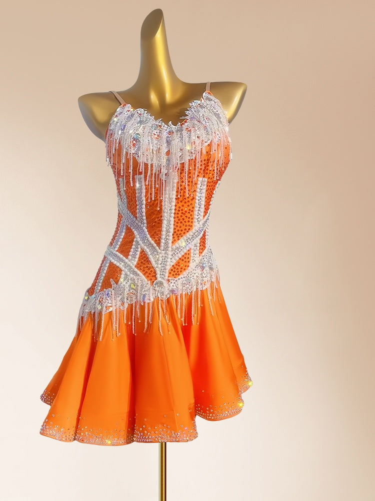 Sheen Spaghetti Strap A-Line Ruffles Birthday Gowns Lovely Beads Tassel Sequins Homecoming Dress AP3964