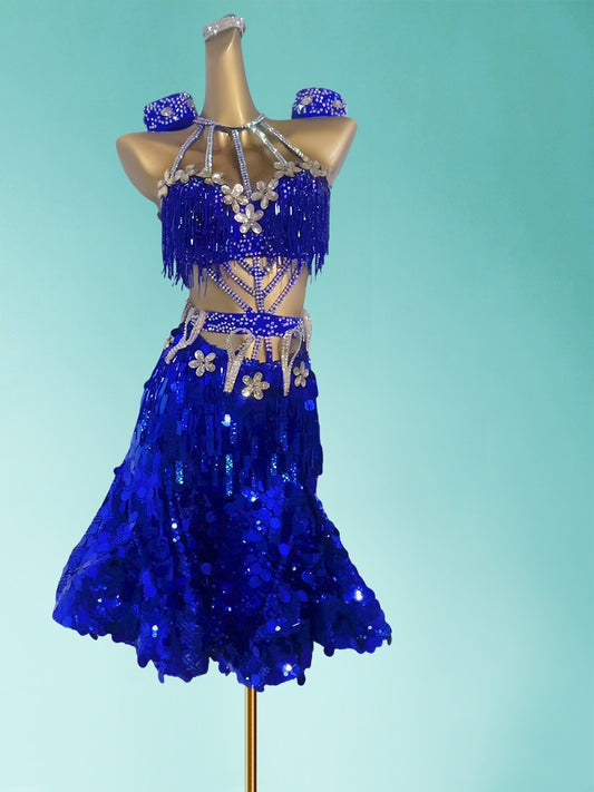 Dramatic Halter Neck A-Line Birthday Gowns Bling Sequins Appliques Tassel Homecoming Dress AP3969