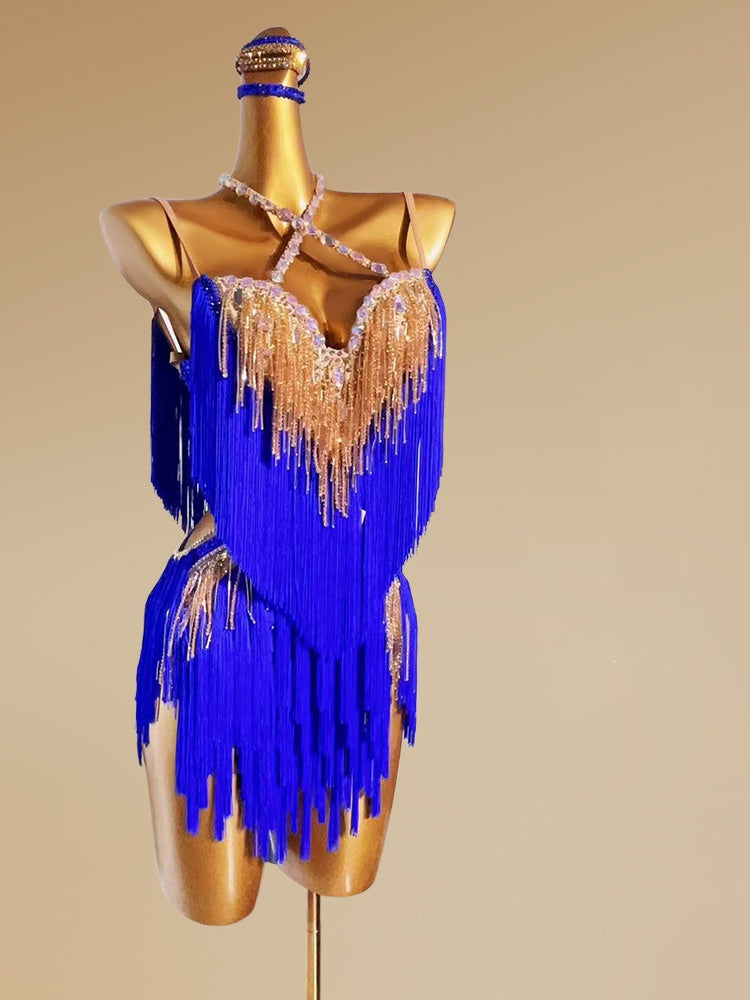 Minimalist Sheath Halter Neck Birthday Gowns Trendy Sequins Crystals Tassel Homecoming Dress AP3975