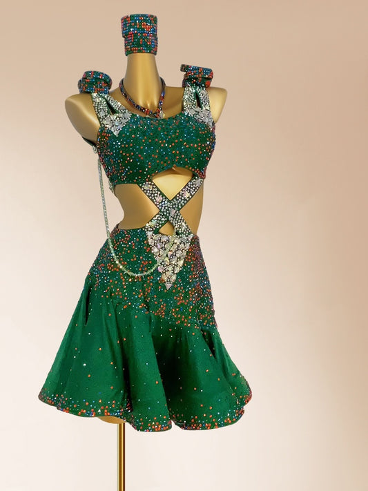 Charming Spaghetti Strap A-Line Cutout Birthday Gowns Fashionable Beading Crystals Sequins Homecoming Dress AP3977