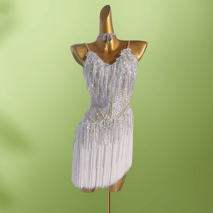 Sparkly Spaghetti Strap Sheath Birthday Gowns Romantic Sequins Beading Tassel Homecoming Dress AP3978